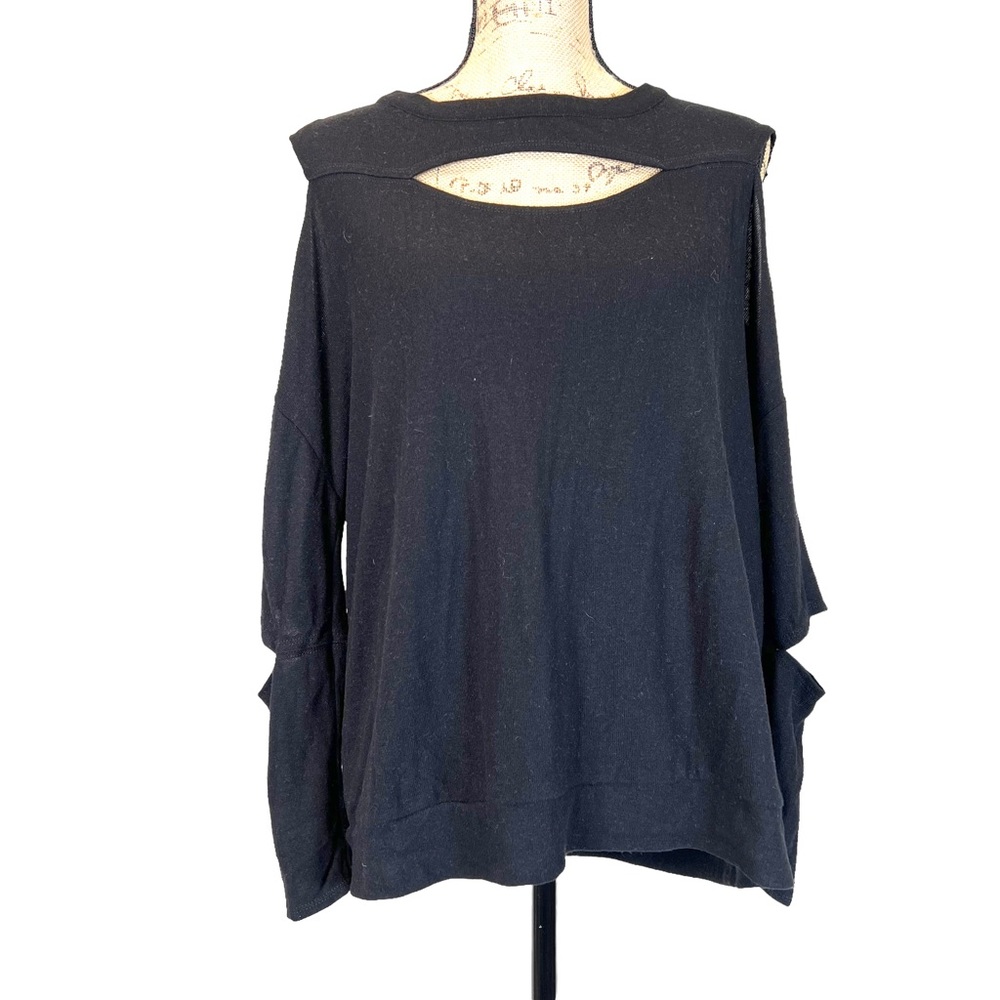 Chaser Cut Out Pullover in Black Women's Medium NWT
